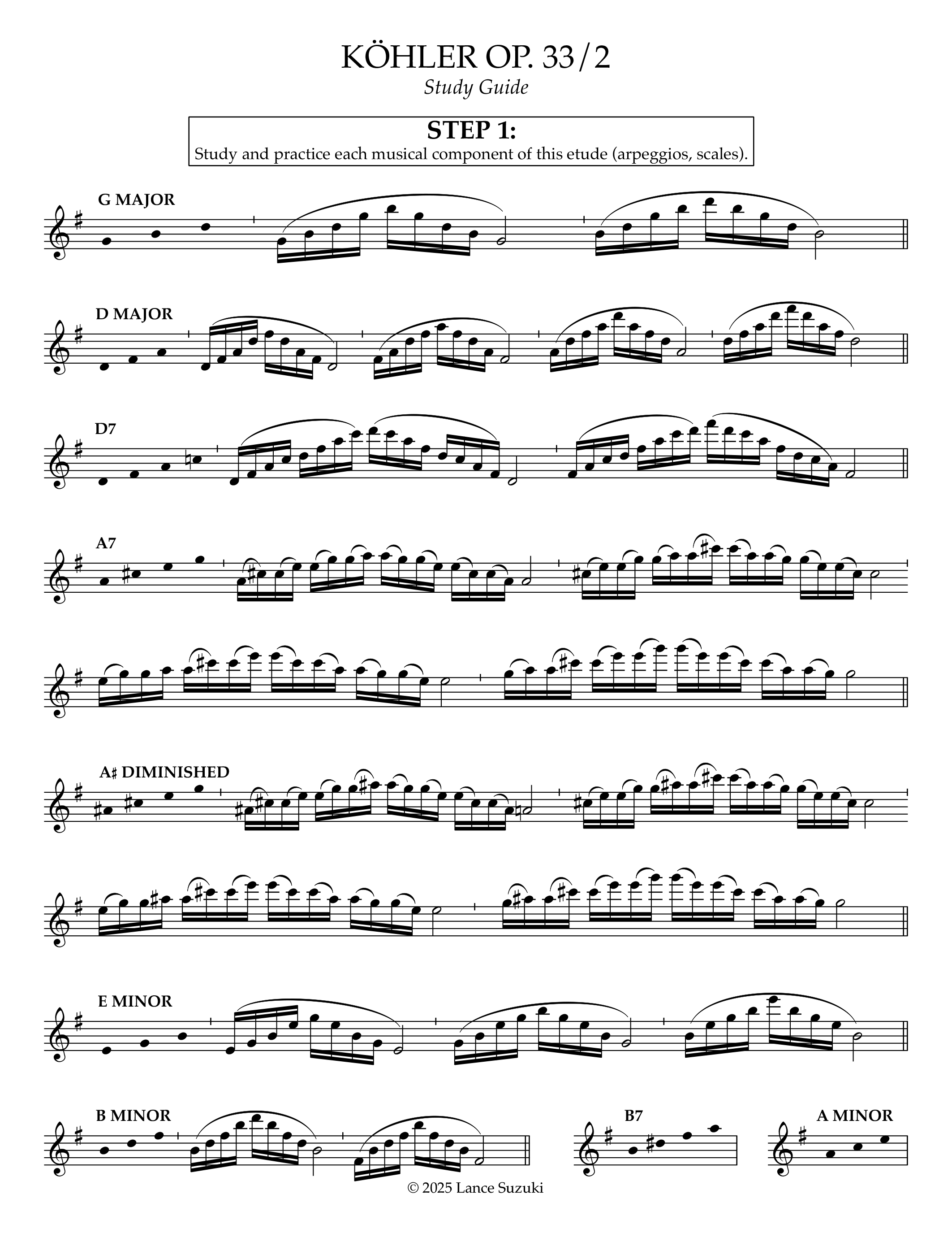 KÖHLER Op. 33 Book 1 (LARGE PRINT) Flute Etude Sheet Music — Lance